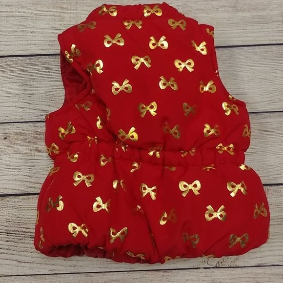 Healthtex Red Bow Puffer Vest - Picture 3 of 4